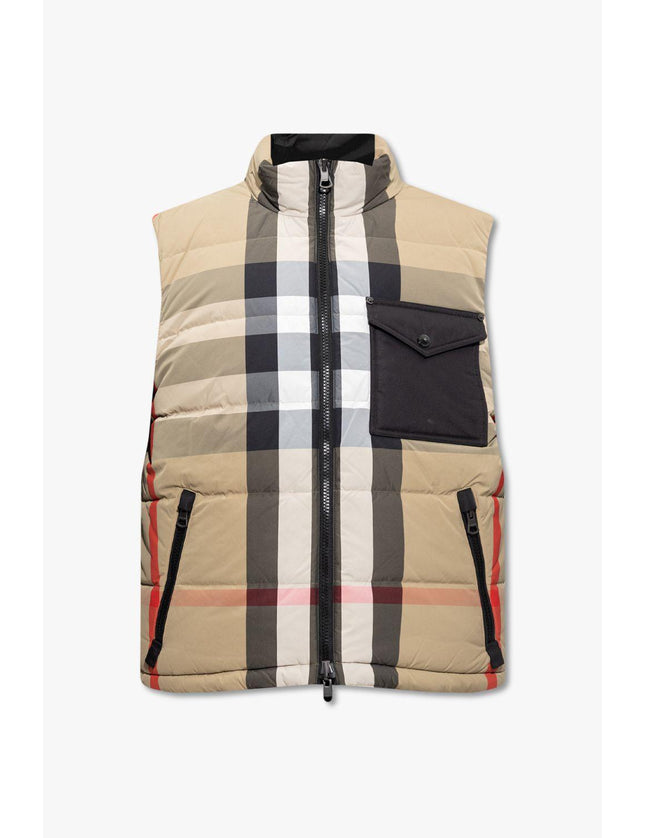 Burberry Beige Polyamide and Feathers Vest - Ellie Belle