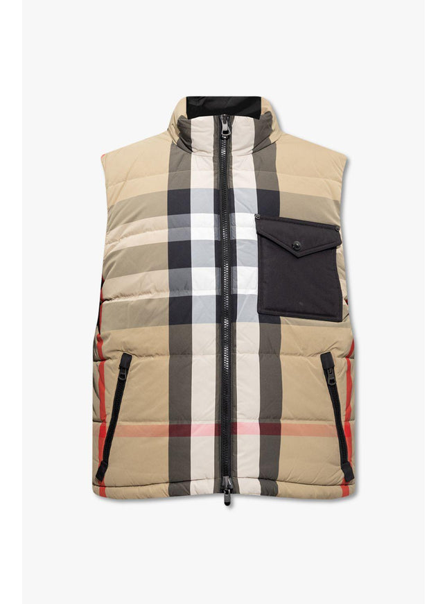 Burberry Beige Polyamide and Feathers Vest - Ellie Belle