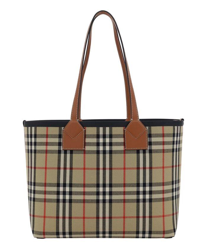 Burberry Embroidered Canvas Small London Shopping Bag - Ellie Belle