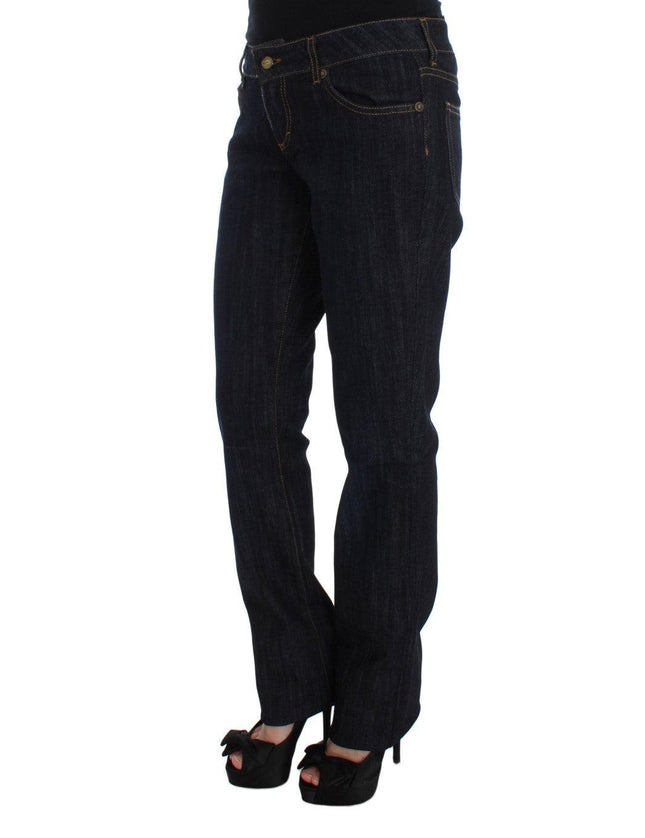 Cavalli Blue Cotton Straight Fit Stretch Jeans - Ellie Belle