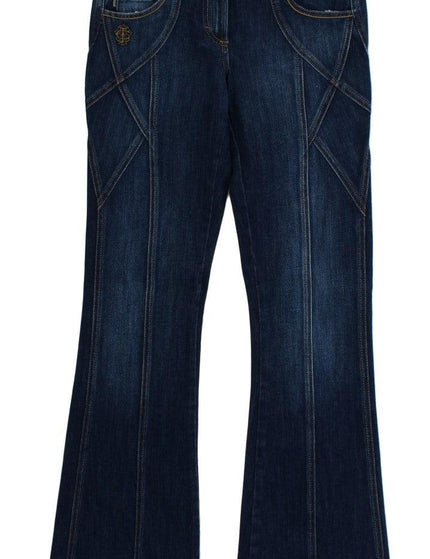 Cavalli Blue Cotton Stretch Low Waist Jeans - Ellie Belle