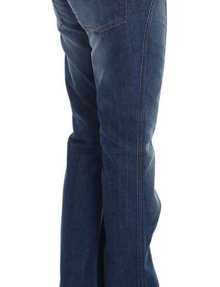 Cavalli Blue Wash Cotton Stretch Boot Cut Jeans - Ellie Belle