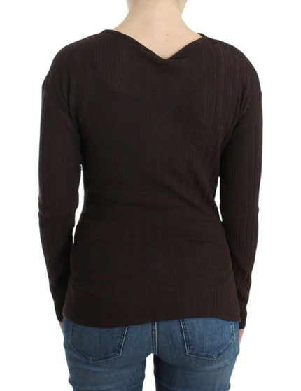 Cavalli Brown knitted wool sweater - Ellie Belle