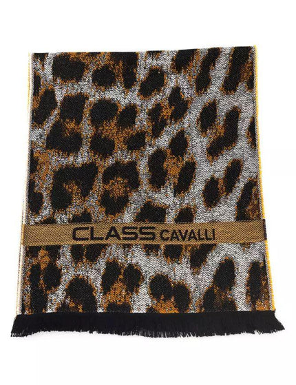 Cavalli Class Brown Wool Scarf - Ellie Belle