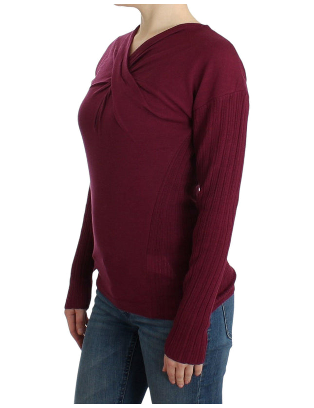 Cavalli Purple knitted wool sweater - Ellie Belle