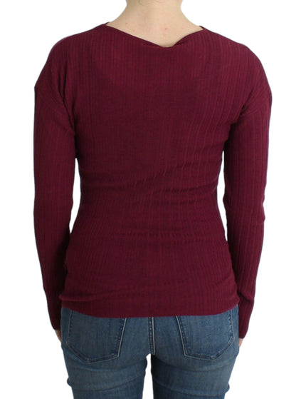 Cavalli Purple knitted wool sweater - Ellie Belle