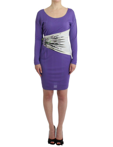 Cavalli Purple longsleeved dress - Ellie Belle