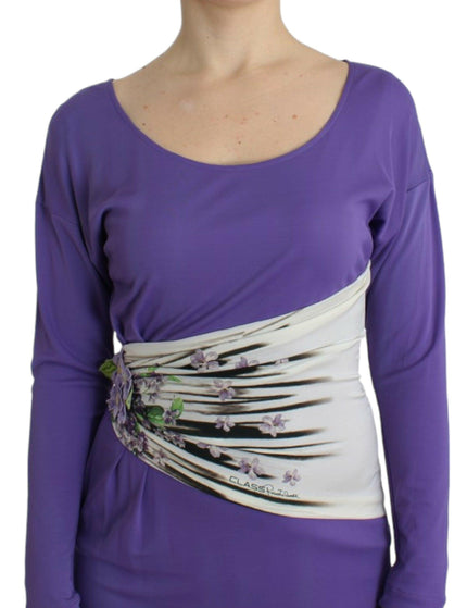 Cavalli Purple longsleeved dress - Ellie Belle