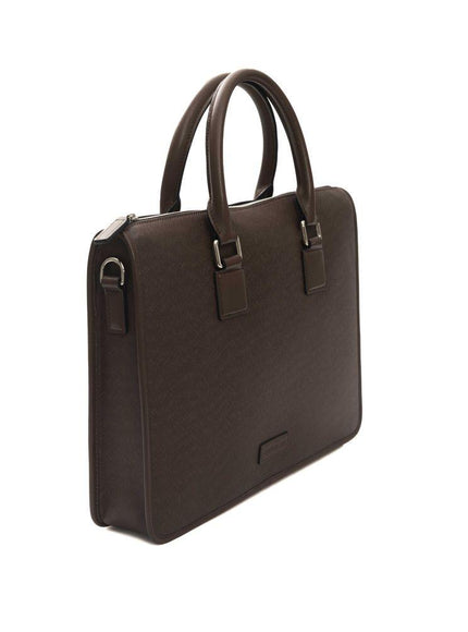 Cerruti 1881 Brown CALF Leather Briefcase - Ellie Belle