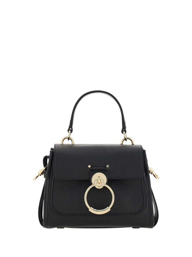 Chloé Black Calf Leather Tess Handbag - Ellie Belle