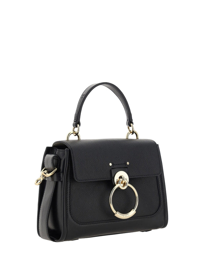 Chloé Black Calf Leather Tess Handbag - Ellie Belle