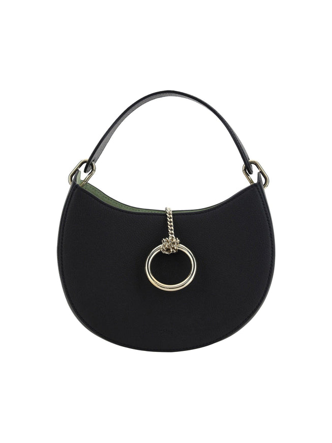 Chloé Black Leather Small Arlène Shoulder Bag - Ellie Belle