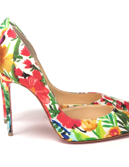 Christian Louboutin Multicolor Flower Printed High Heels Pumps Shoes - Ellie Belle