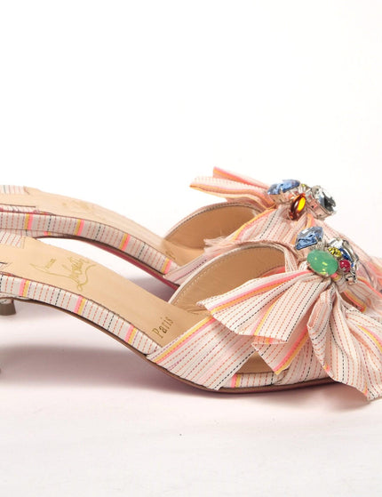 Christian Louboutin Multicolor Kitten Heel Studded Flat Shoes - Ellie Belle