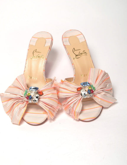 Christian Louboutin Multicolor Kitten Heel Studded Flat Shoes - Ellie Belle