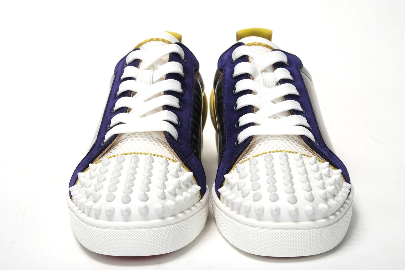 Christian Louboutin Multi/White Mat Version Louis Junior Spikes Shoes - Ellie Belle