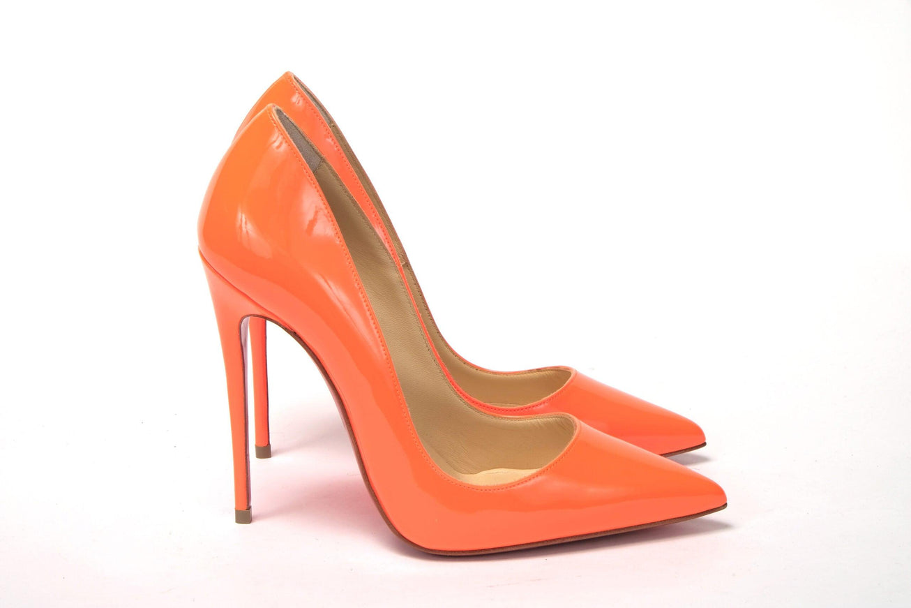 Christian Louboutin Neon Orange So Kate Patent High Heel - Ellie Belle