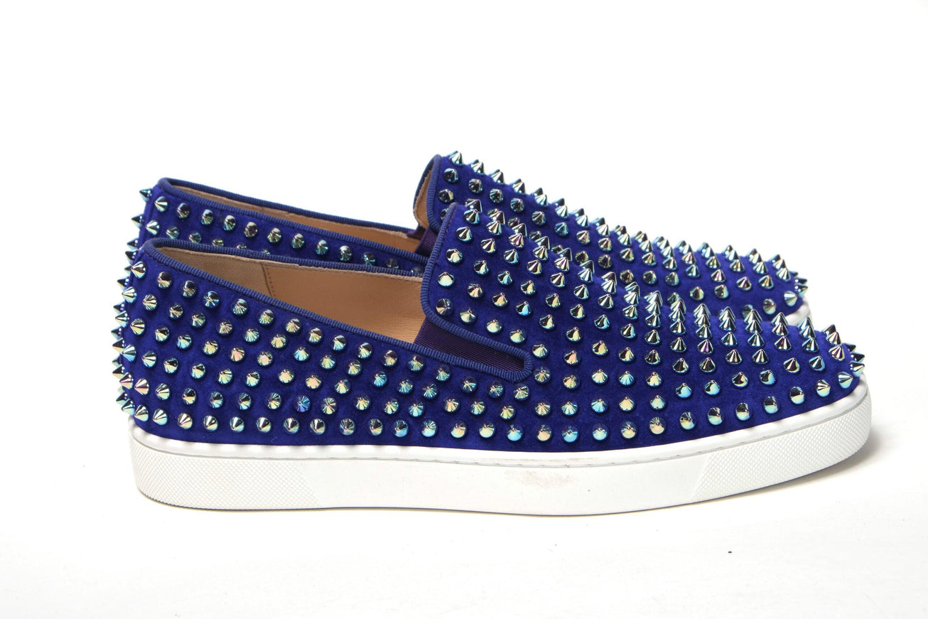 Christian Louboutin Rollerboat Flat Vea Electric Blue Sneaker - Ellie Belle