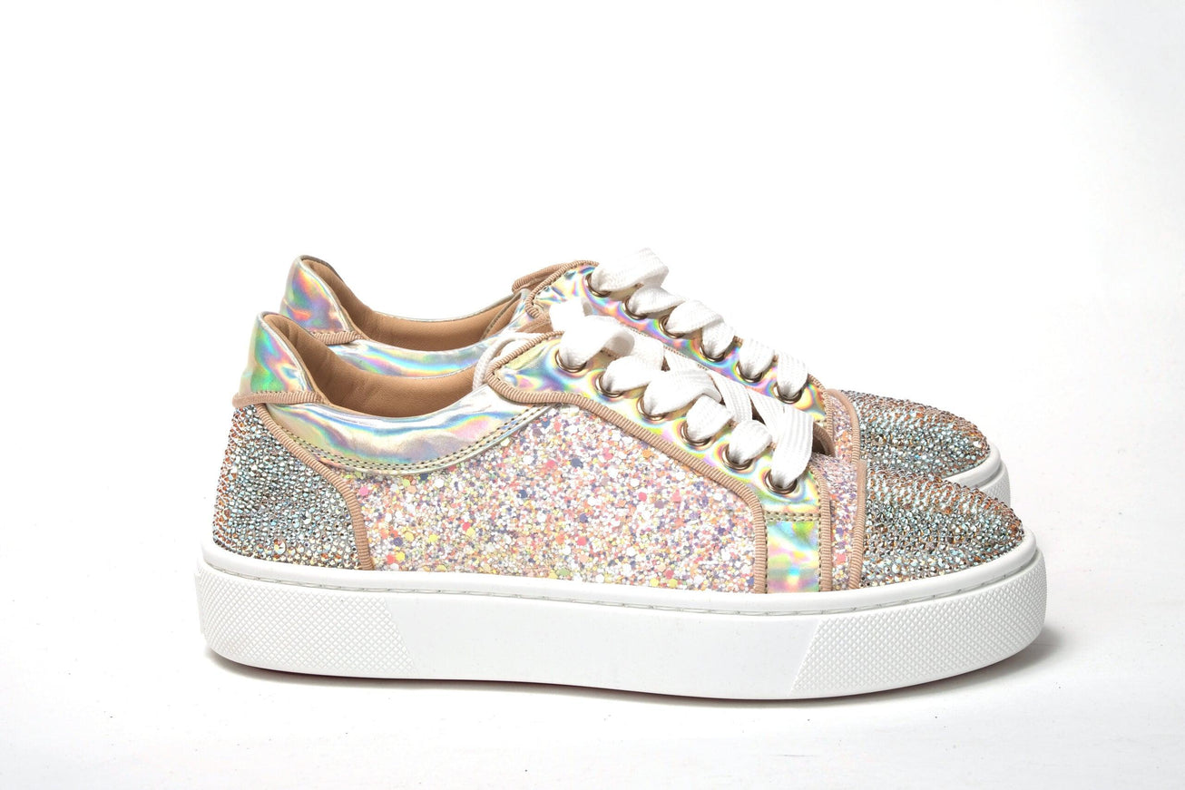 Christian Louboutin Rose Gold Verissma 2 Strauss Flat Sneaker - Ellie Belle