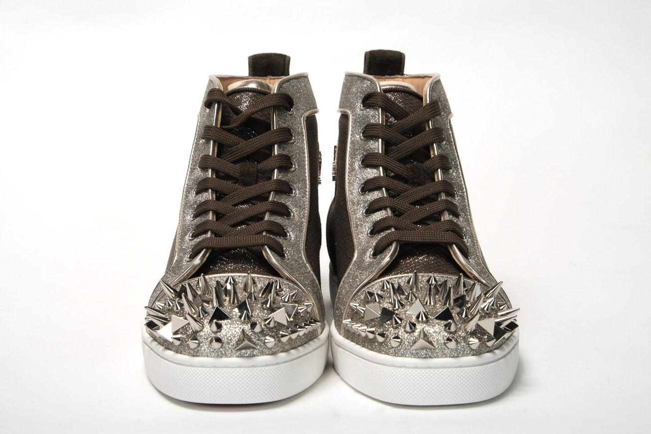 Christian Louboutin Silver/Sv Lou Pik Orlato Flat Shoes - Ellie Belle