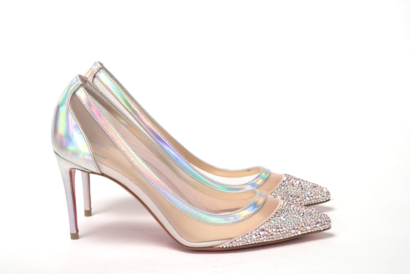 Christian Louboutin Version Rose Embellished High Heels Pumps - Ellie Belle