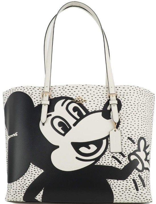 COACH (C6978) Mickey Mouse X Keith Haring Mollie Large Leather Shoulder Tote Bag - Ellie Belle