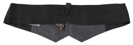 Dior Black Stripes Button Men Waist Cintura Cummerbund - Ellie Belle