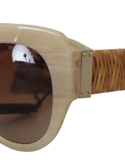 Dolce & Gabbana Beige Acetate Full Rim Brown Lense DG4294 Sunglasses - Ellie Belle