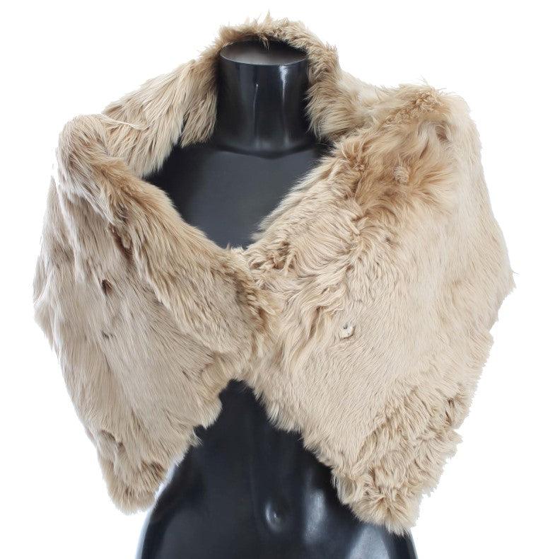 Dolce & Gabbana Beige Alpaca Collar Scarf - Ellie Belle