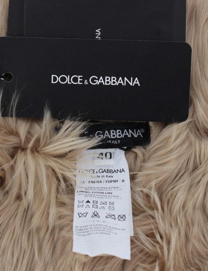Dolce & Gabbana Beige Alpaca Collar Scarf - Ellie Belle