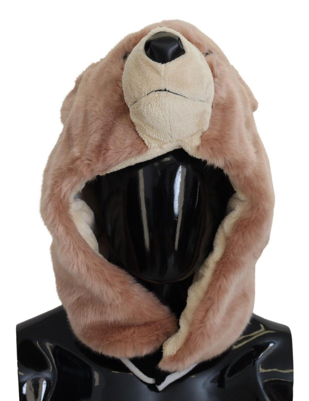 Dolce & Gabbana Beige Bear Fur Whole Head Cap One Size Polyester Hat - Ellie Belle