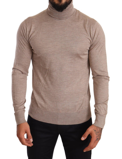 Dolce & Gabbana Beige Cashmere Turtleneck Pullover Sweater - Ellie Belle