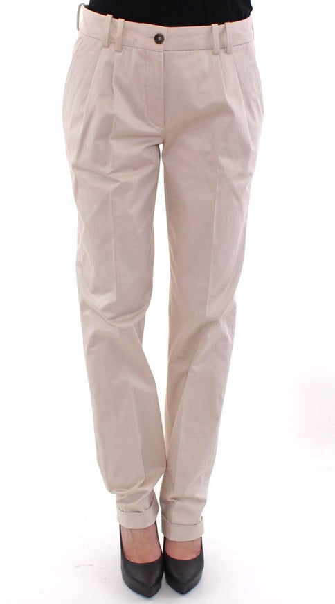 Dolce & Gabbana Beige Cotton Chinos Pants