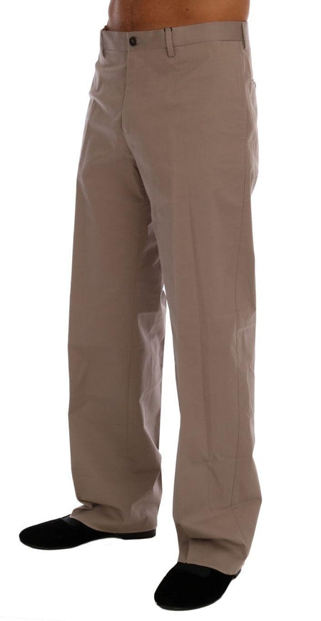 Dolce & Gabbana Beige Cotton Stretch Chinos Pants - Ellie Belle