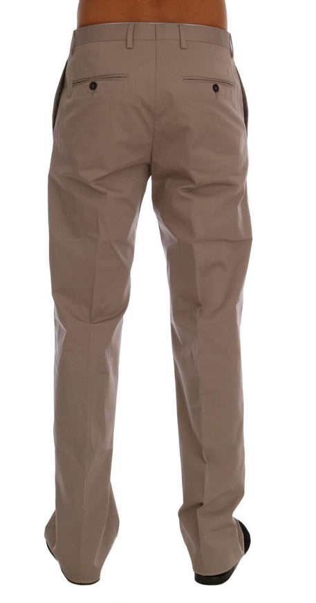 Dolce & Gabbana Beige Cotton Stretch Chinos Pants - Ellie Belle