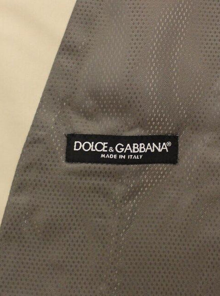 Dolce & Gabbana Beige Cotton Stretch Dress Vest Blazer