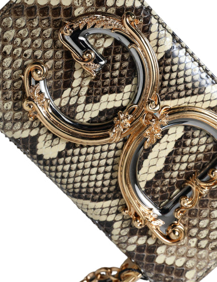 Dolce & Gabbana Beige Exotic Leather DG GIRLS Logo MICRO Crossbody Bag - Ellie Belle