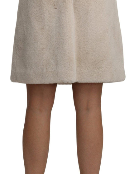 Dolce & Gabbana Beige High Waist A-line Mini Fur Skirt - Ellie Belle