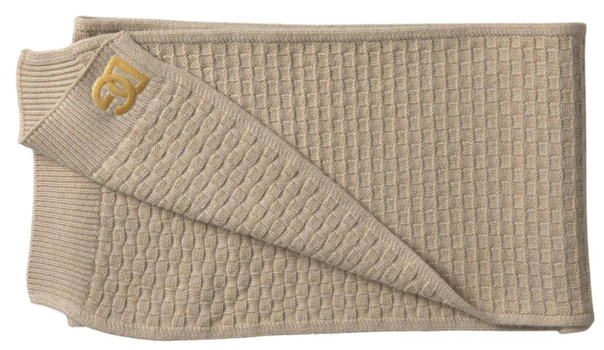 Dolce & Gabbana Beige Knitted Camel Wrap Shawl Foulard Scarf - Ellie Belle