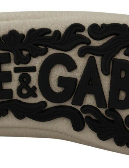Dolce & Gabbana Beige Leather Crystal Crown Loafers Shoes - Ellie Belle
