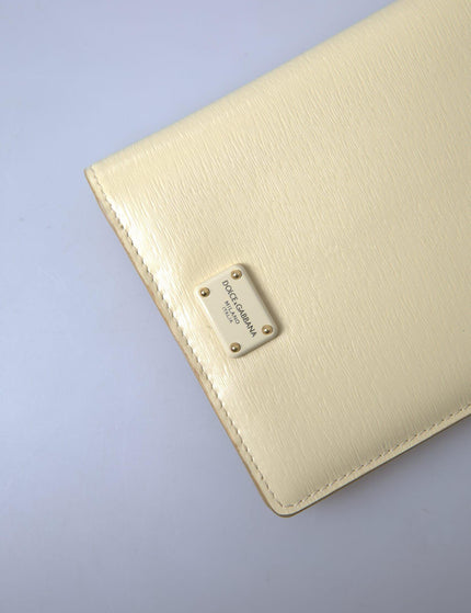 Dolce & Gabbana Beige Leather DG Logo Bifold Card Passport Holder Wallet - Ellie Belle