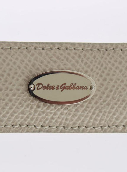 Dolce & Gabbana Beige Leather Magnet Money Clip - Ellie Belle