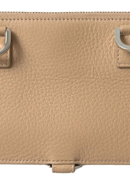 Dolce & Gabbana Beige Leather Shoulder Cardholder Shoulder Strap Wallet