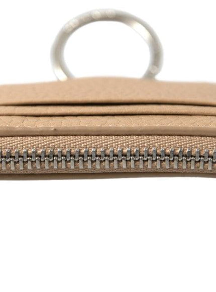 Dolce & Gabbana Beige Leather Shoulder Cardholder Shoulder Strap Wallet