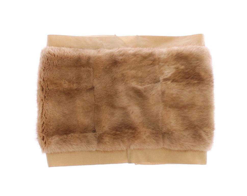 Dolce & Gabbana Beige MINK Fur Scarf Foulard Neck Wrap - Ellie Belle