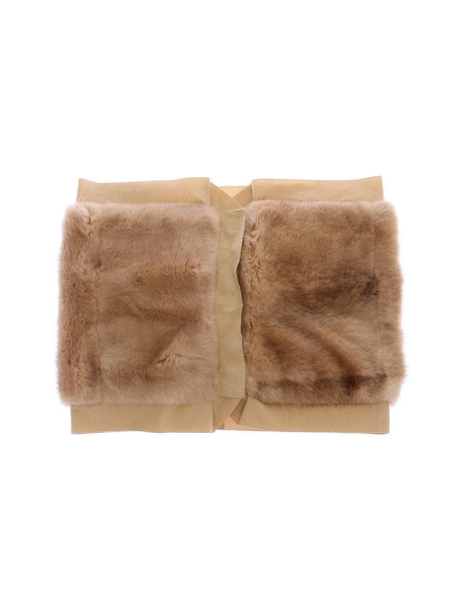 Dolce & Gabbana Beige MINK Fur Scarf Foulard Neck Wrap - Ellie Belle