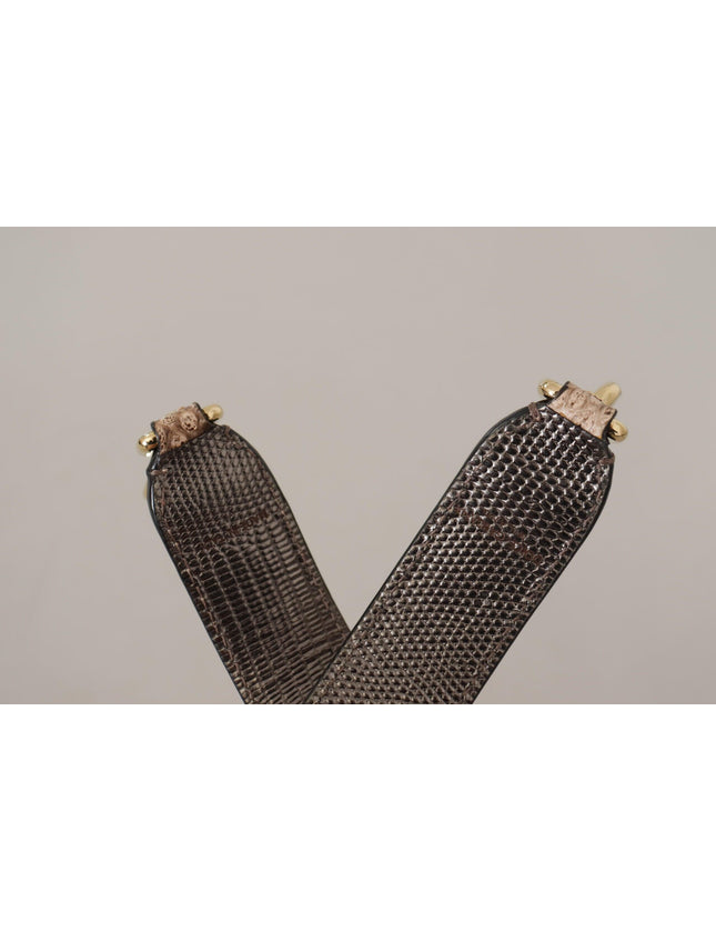 Dolce & Gabbana Beige Python Leather Studded Shoulder Strap - Ellie Belle