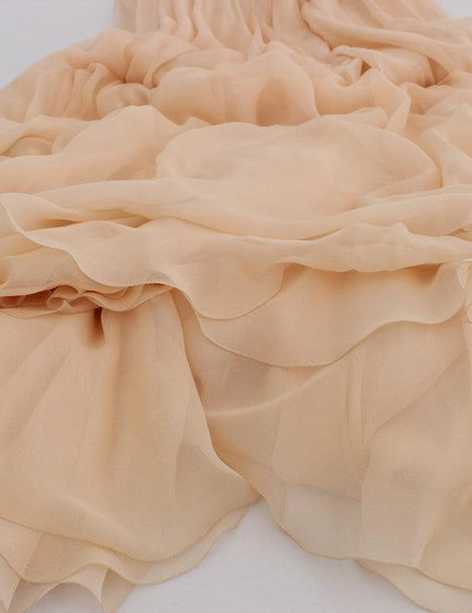 Dolce & Gabbana Beige Silk Ball Gown Full Length Dress - Ellie Belle