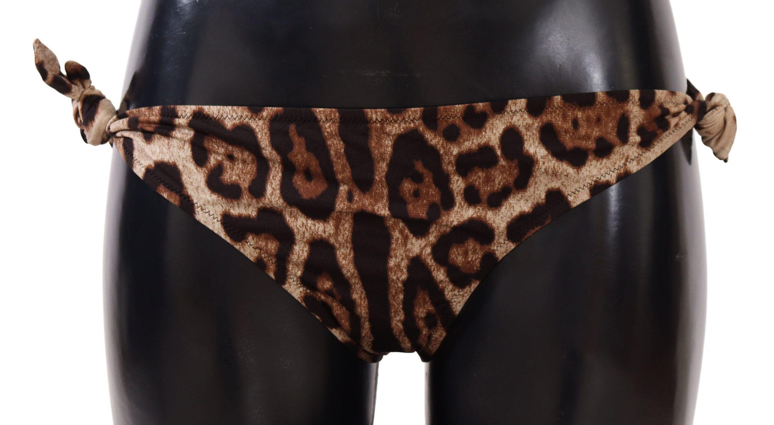 Dolce & Gabbana Bikini Bottom Brown Leopard Print Swimsuit Swimwear - Ellie Belle