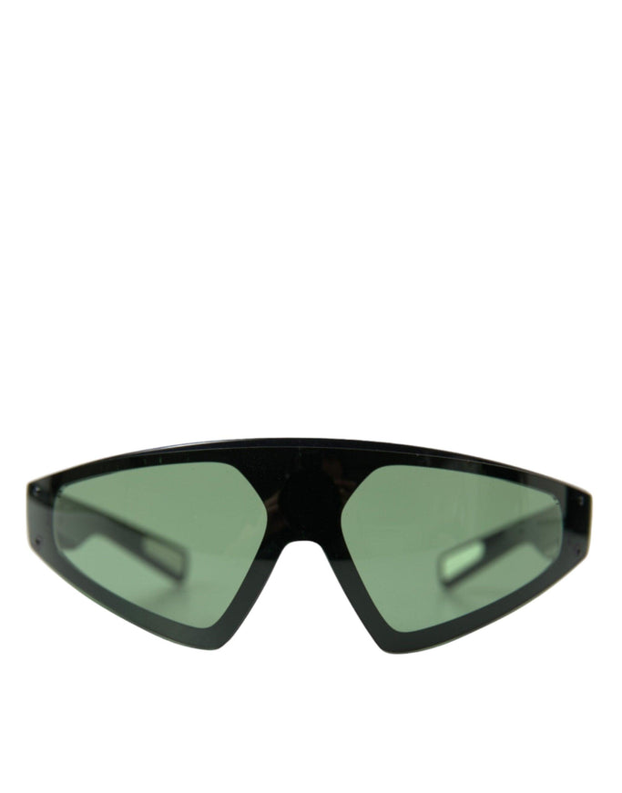 Dolce & Gabbana Black Acetate Frame Green Lens DG6161 Sporty Sunglasses - Ellie Belle